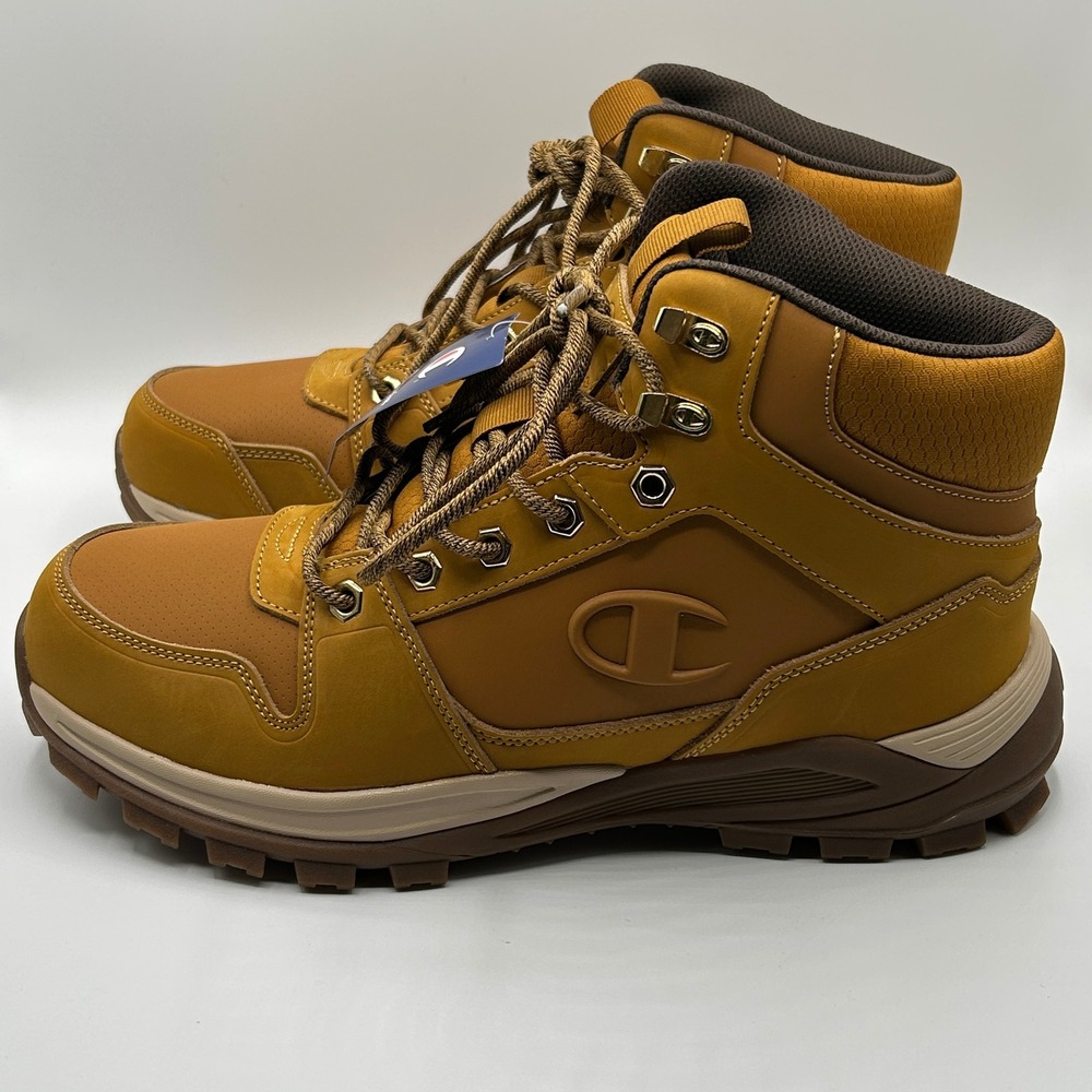 Champion Expo Rogue Mens 12 Wheat Gum Leather Hiking Work Boots NWT Gorpcore